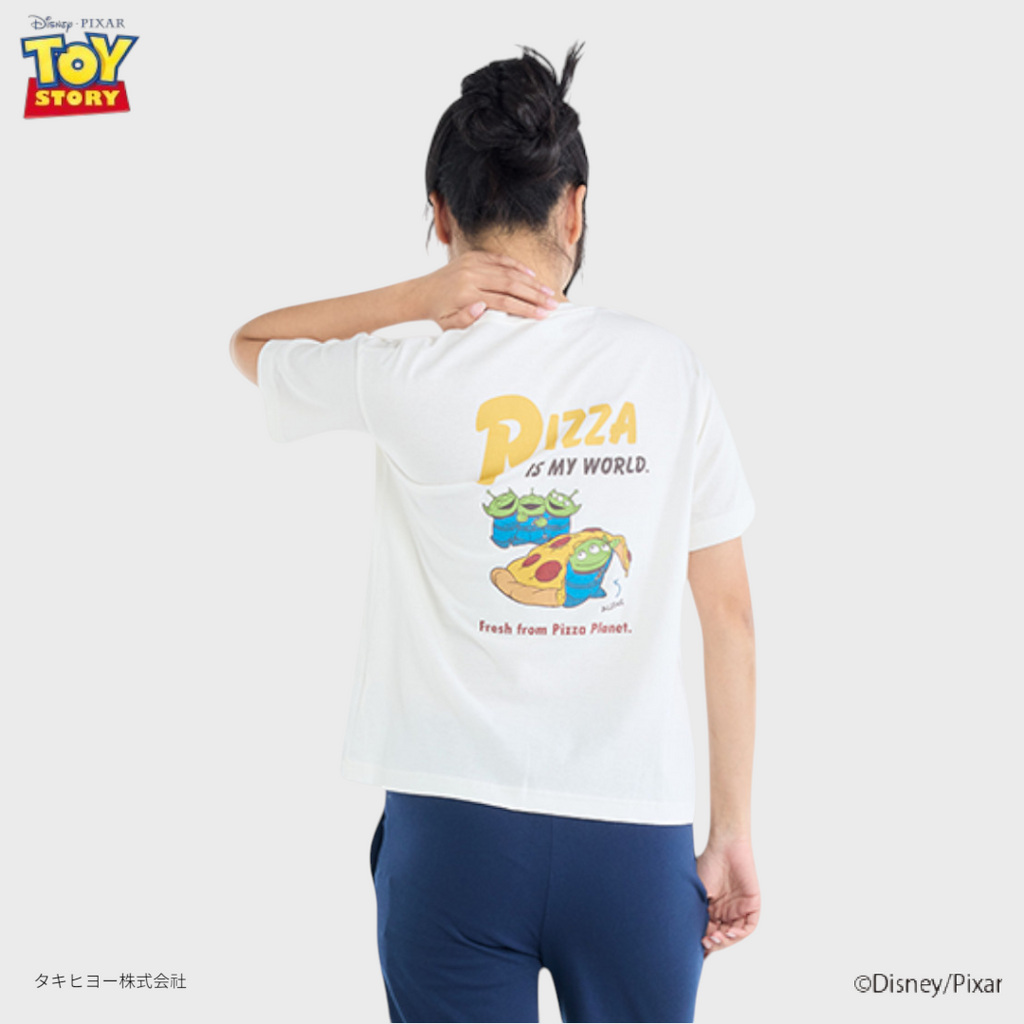 เสื้อยืด Toy Story ลาย Pizza Planet เอเลี่ยนแสนหิว (Size S-LL)
