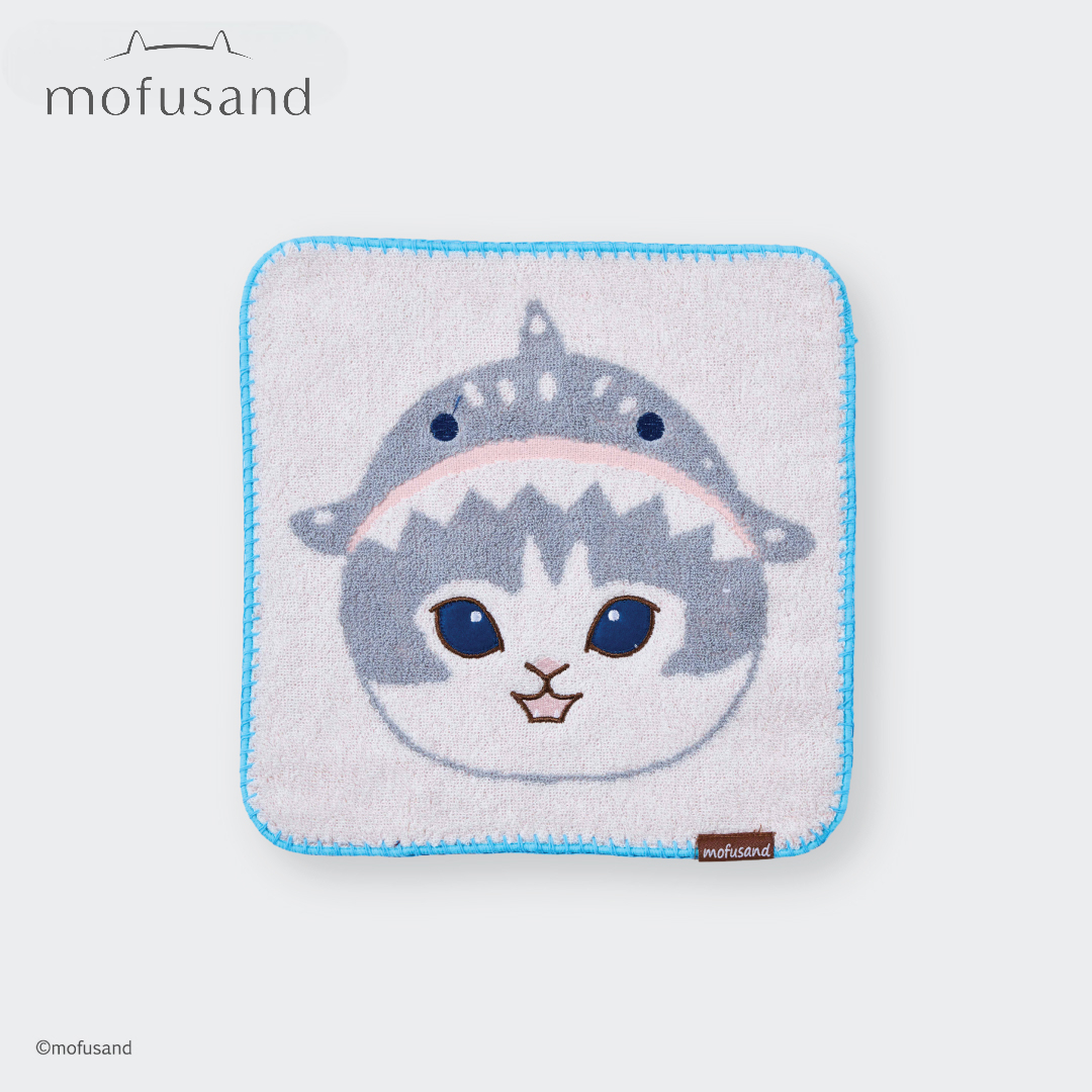 Mofusand Hand towel, Shark Head – the Super Cute Shark-Headed Cat, Ready to Steal Your Hearts! 🦈 😻