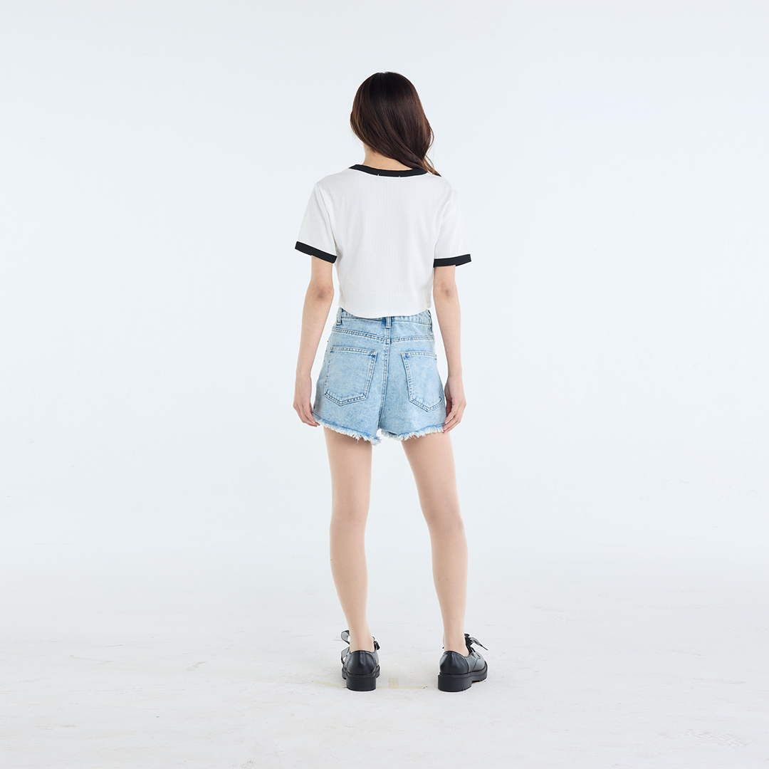 Radiant 86 Ribbed Crop Top – Cute, Sporty