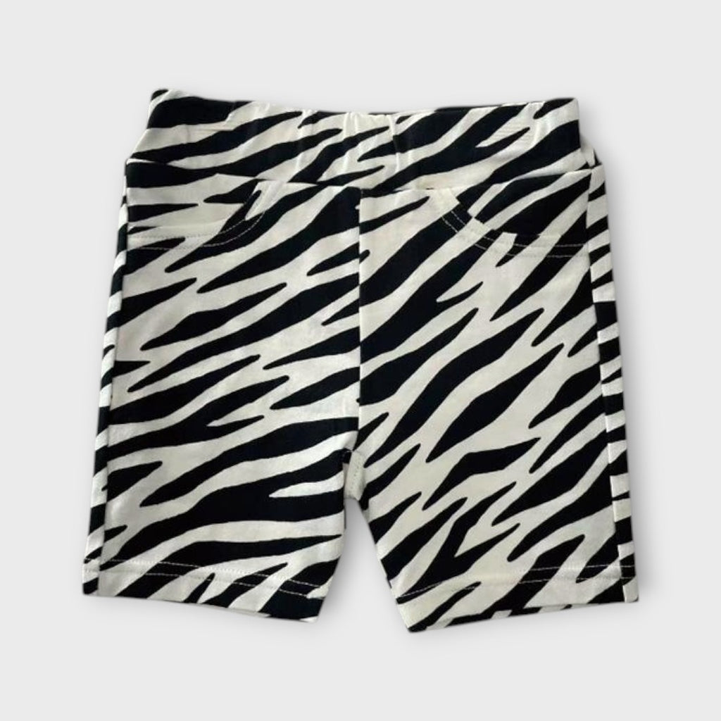 Kids Zebra Pattern Shorts