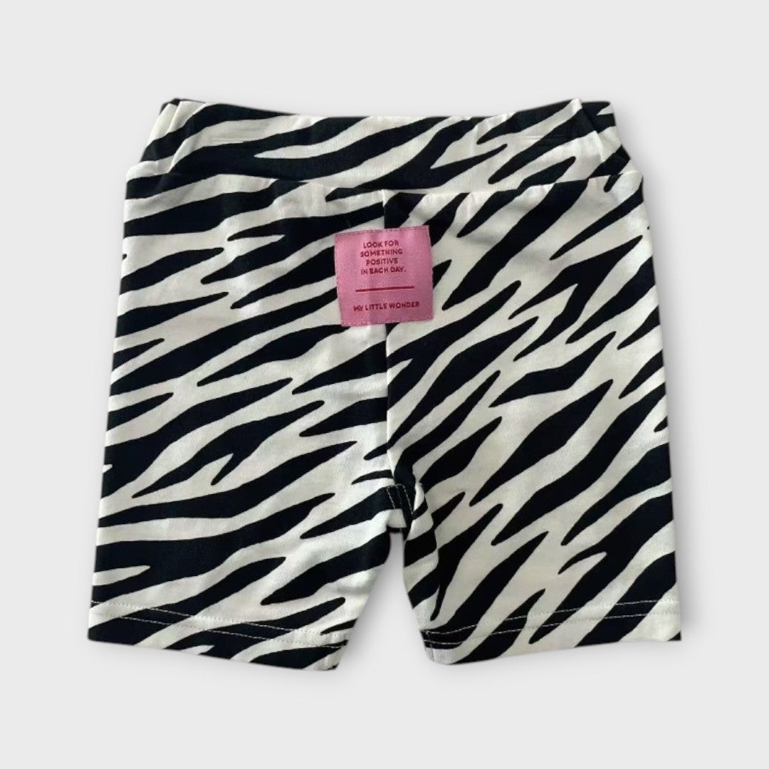 Kids Zebra Pattern Shorts
