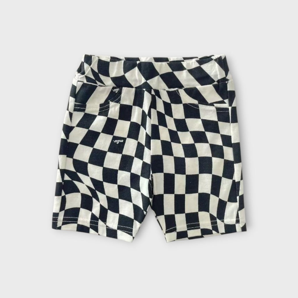 Kids Checker Pattern Shorts