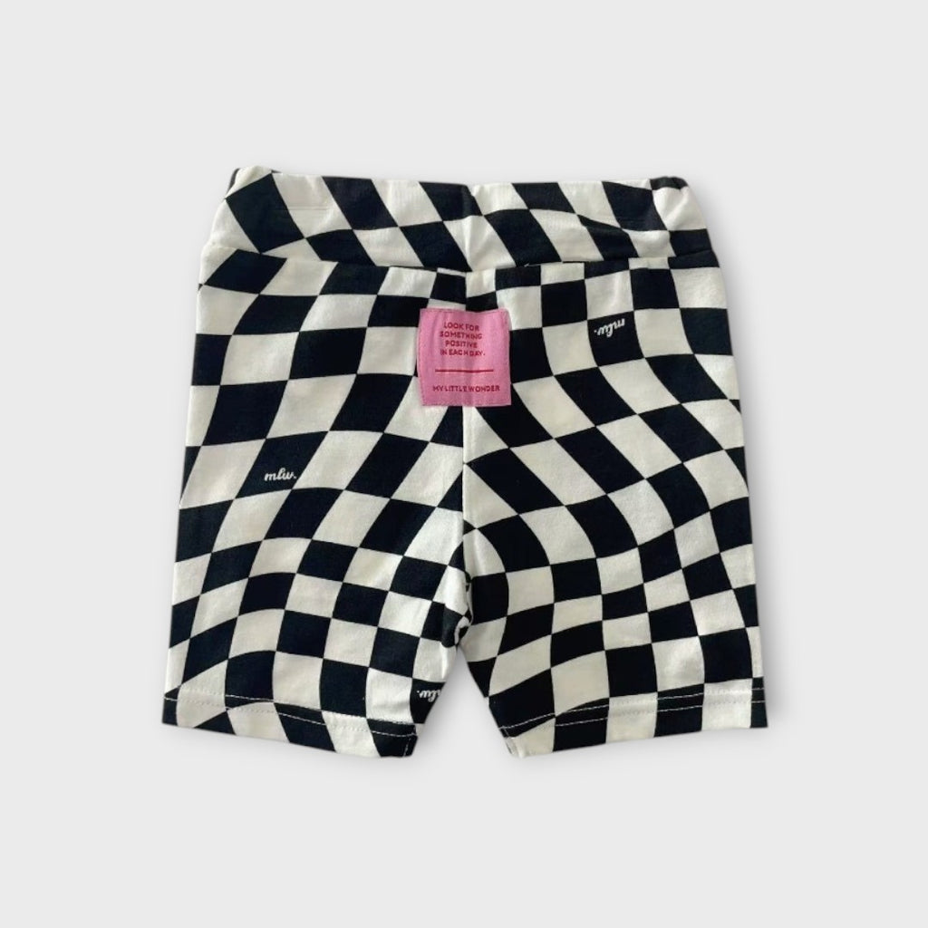 Kids Checker Pattern Shorts