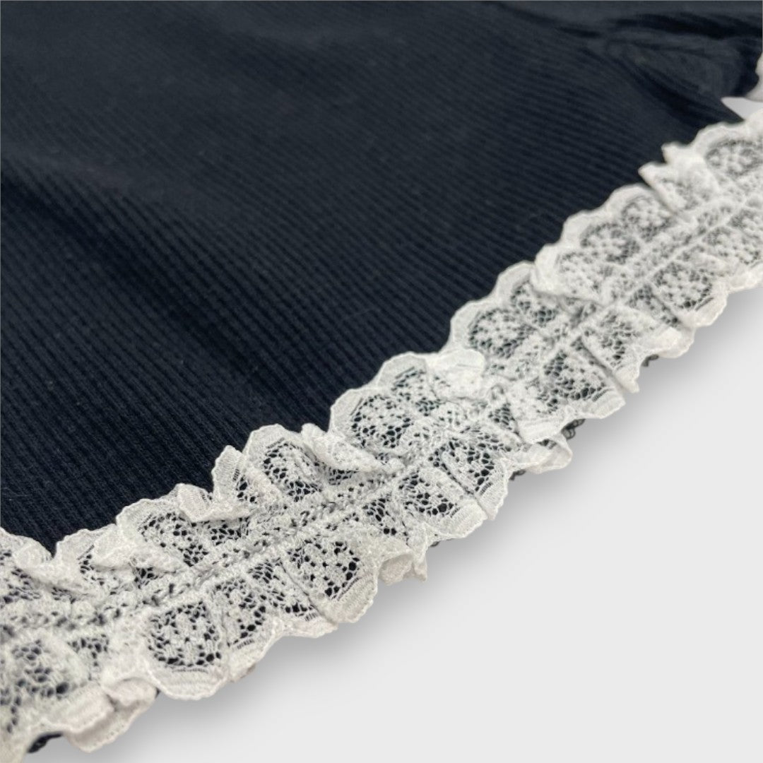 Kids Rib Easy Shorts – “Simple Style with a Gentle Lace Touch” 🖤