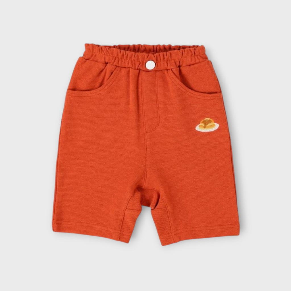 Kids Casual Shorts – “Cute Motif Patch on the Right Side”