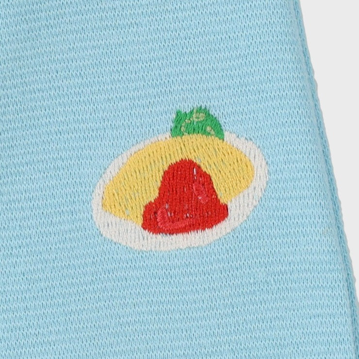 Kids Casual Shorts – “Cute Food Motif Patch Accent”
