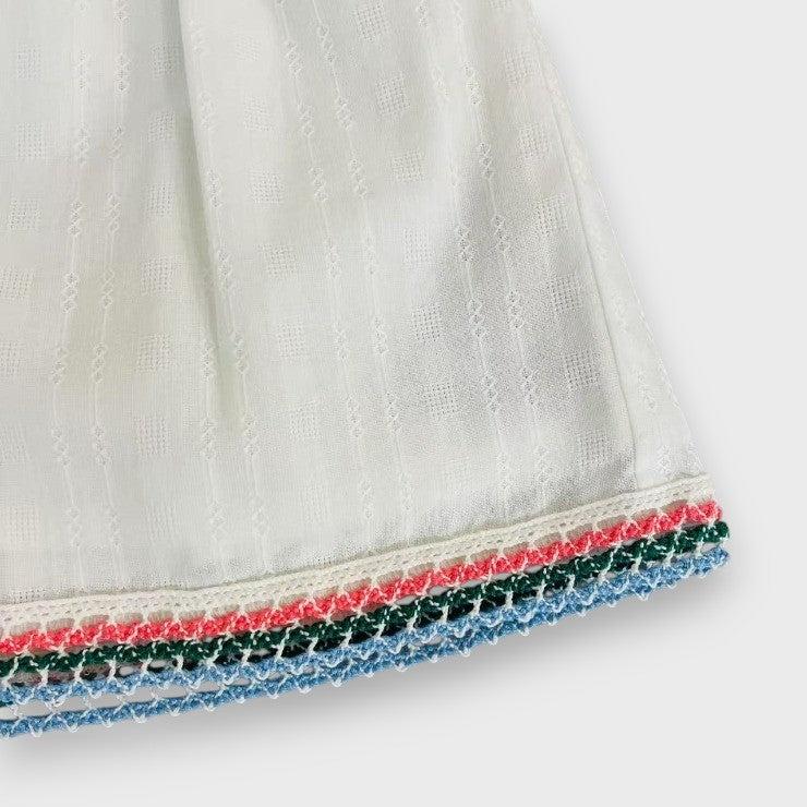 Kids Easy Shorts – “Soft White with Color Trim Detail”