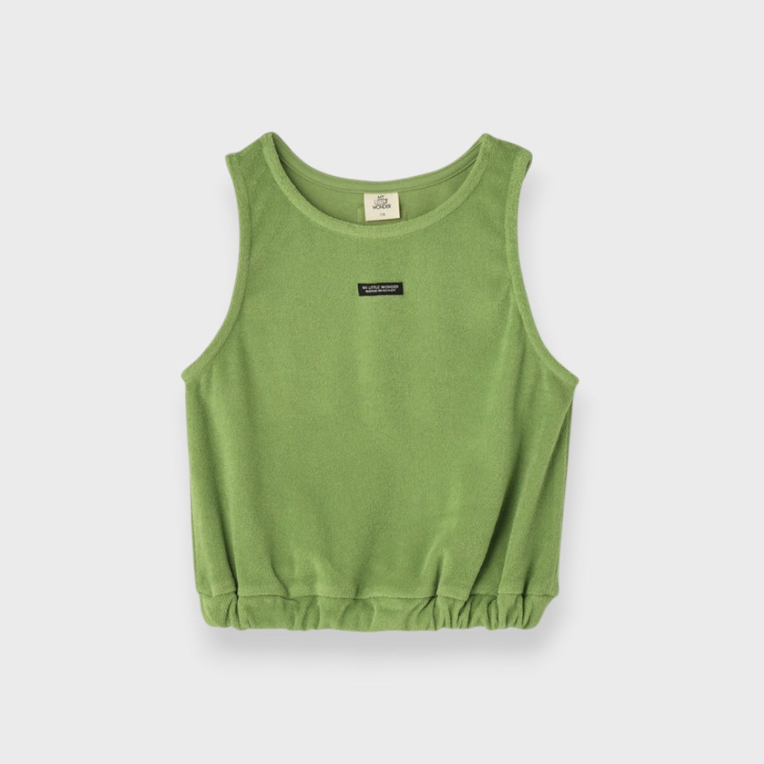 LAYERED T-SHIRT & GREEN VEST SET (90CM）