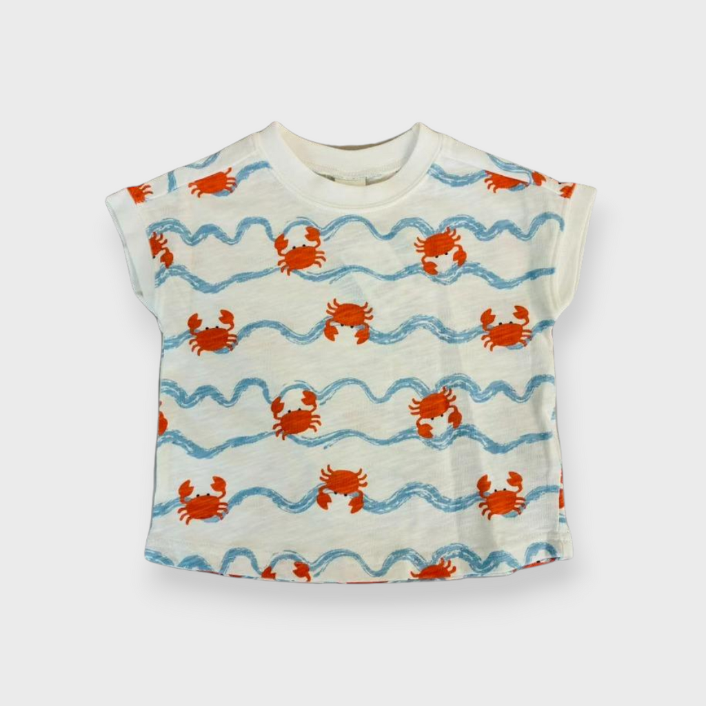 Kids (Size90cm) Crab All-Over Print Tee