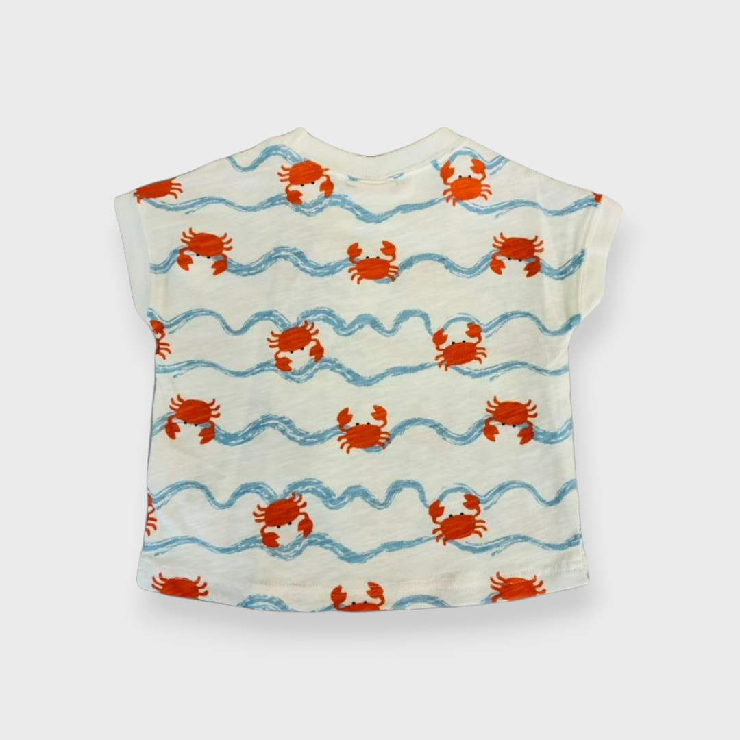 Kids (Size90cm) Crab All-Over Print Tee