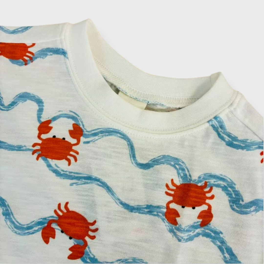 Kids (Size90cm) Crab All-Over Print Tee