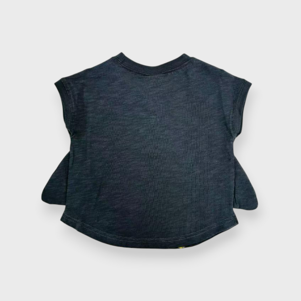 Kids (Size90-95cm) Penguin Die-Cut Tee (Charcoal)