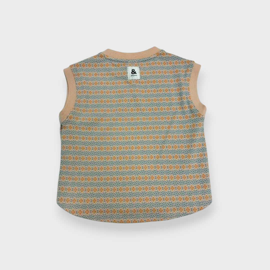BABY RETRO TILE PATTERN T-SHIRT (90CM)