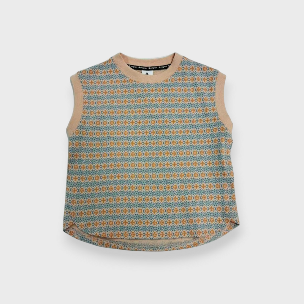 BABY RETRO TILE PATTERN T-SHIRT (90CM)