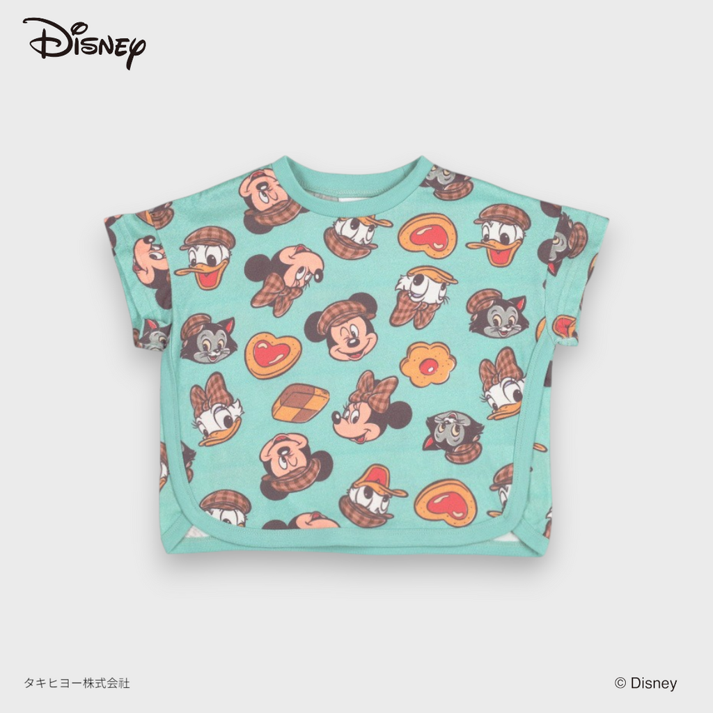 KIDS DISNEY -  MICKEY MOUSE & FRIENDS SHORT SLEEVE BABY T-SHIRT GREEN/ORANGE(80-95cm)