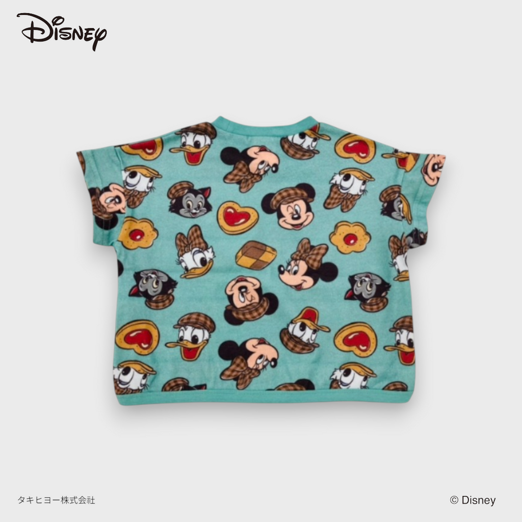 KIDS DISNEY -  MICKEY MOUSE & FRIENDS SHORT SLEEVE BABY T-SHIRT GREEN/ORANGE(80-95cm)