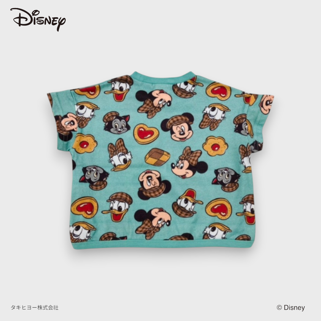 KIDS DISNEY -  MICKEY MOUSE & FRIENDS SHORT SLEEVE BABY T-SHIRT GREEN/ORANGE(80-95cm)