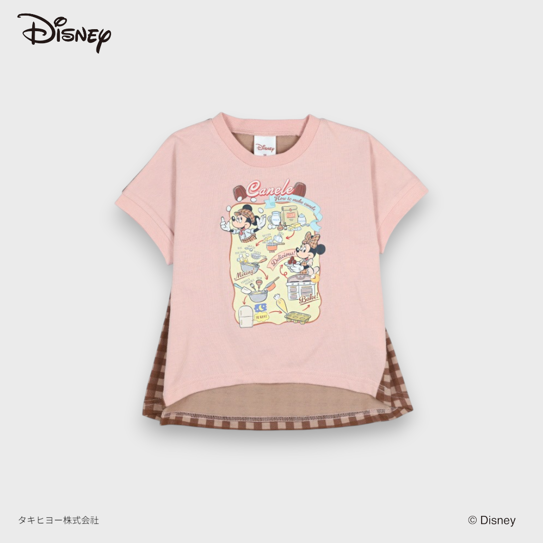 KIDS DISNEY - MICKEY&MINNIE SHORT SLEEVE BABY T-SHIRT BROWN (80-95cm)