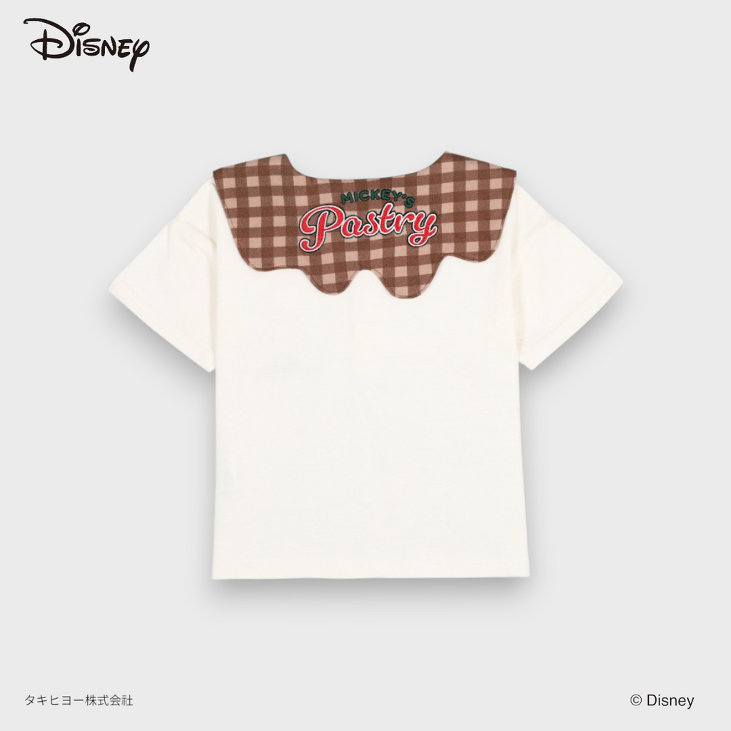 KIDS DISNEY - MICKEY SHORT SLEEVE BABY T-SHIRT BROWN (80～95cm)