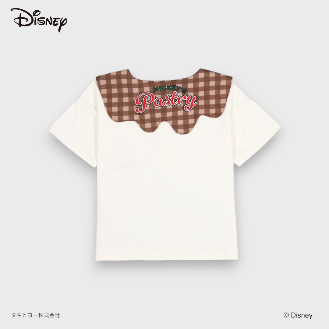 KIDS DISNEY - MICKEY SHORT SLEEVE BABY T-SHIRT BROWN (80～95cm)
