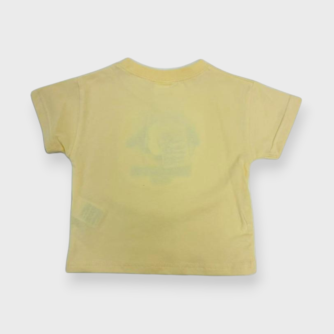 Kids (Size90cm) Whale Chenille-Embroidery Tee (Yellow)
