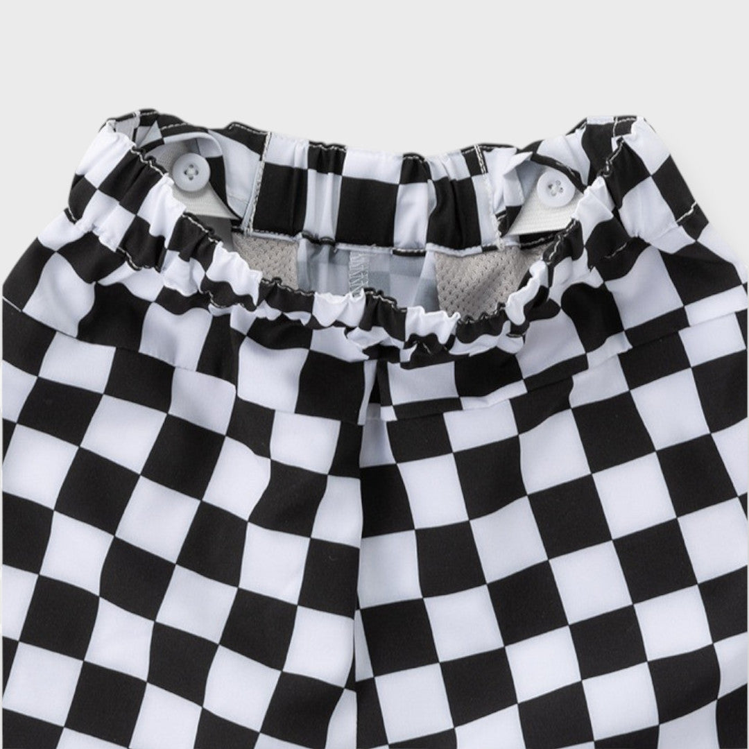 CHECKERBOARD BABY JOGGER PANTS (90cm)