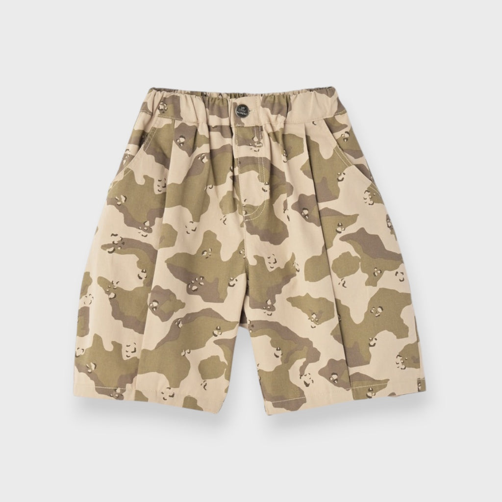 CAMO TWILL TUCK SHORT PANTS (90CM）
