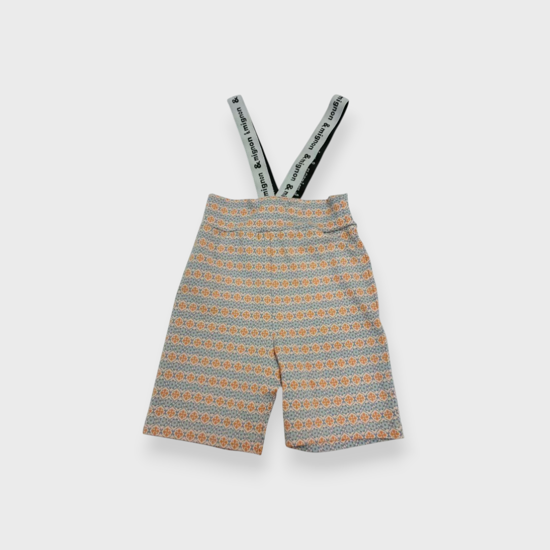 BABY VINTAGE FLORAL PRINT SUSPENDER SHORTS (90CM)