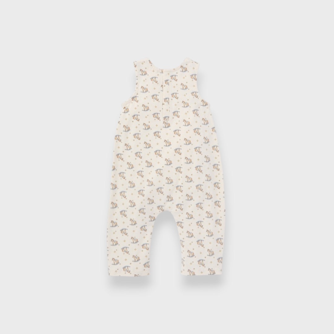 ORGANIC ANIMAL PRINT BABY SALOPETTE (80・90CM）