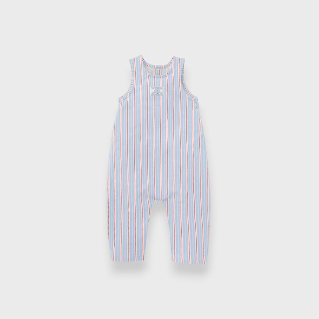 ORGANIC CANDY STRIPE BABY SALOPETTE (80・90CM）