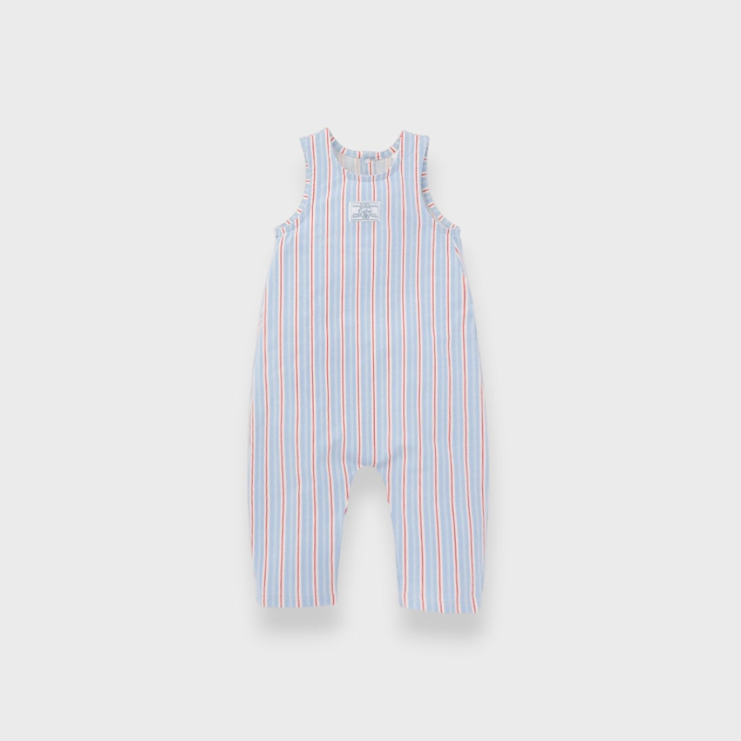ORGANIC CANDY STRIPE BABY SALOPETTE (80・90CM）