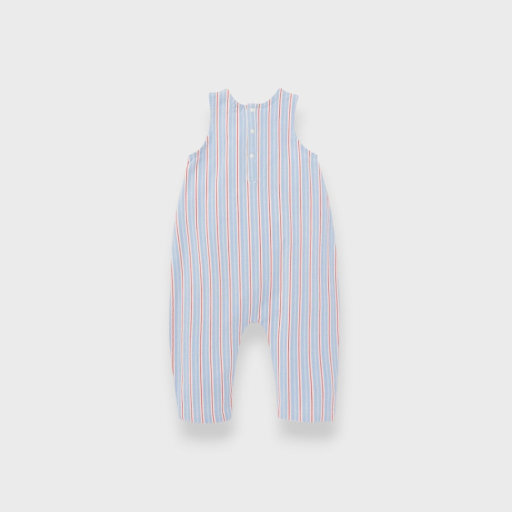 ORGANIC CANDY STRIPE BABY SALOPETTE (80・90CM）