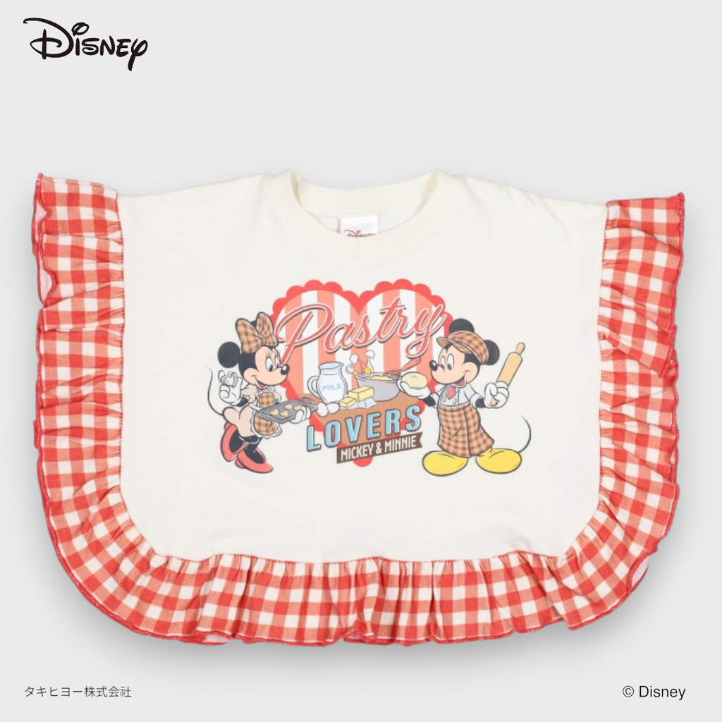 KIDS DISNEY - MICKEY&MINNIE SHORT SLEEVE BABY T-SHIRT GREEN/RED (80-95cm)