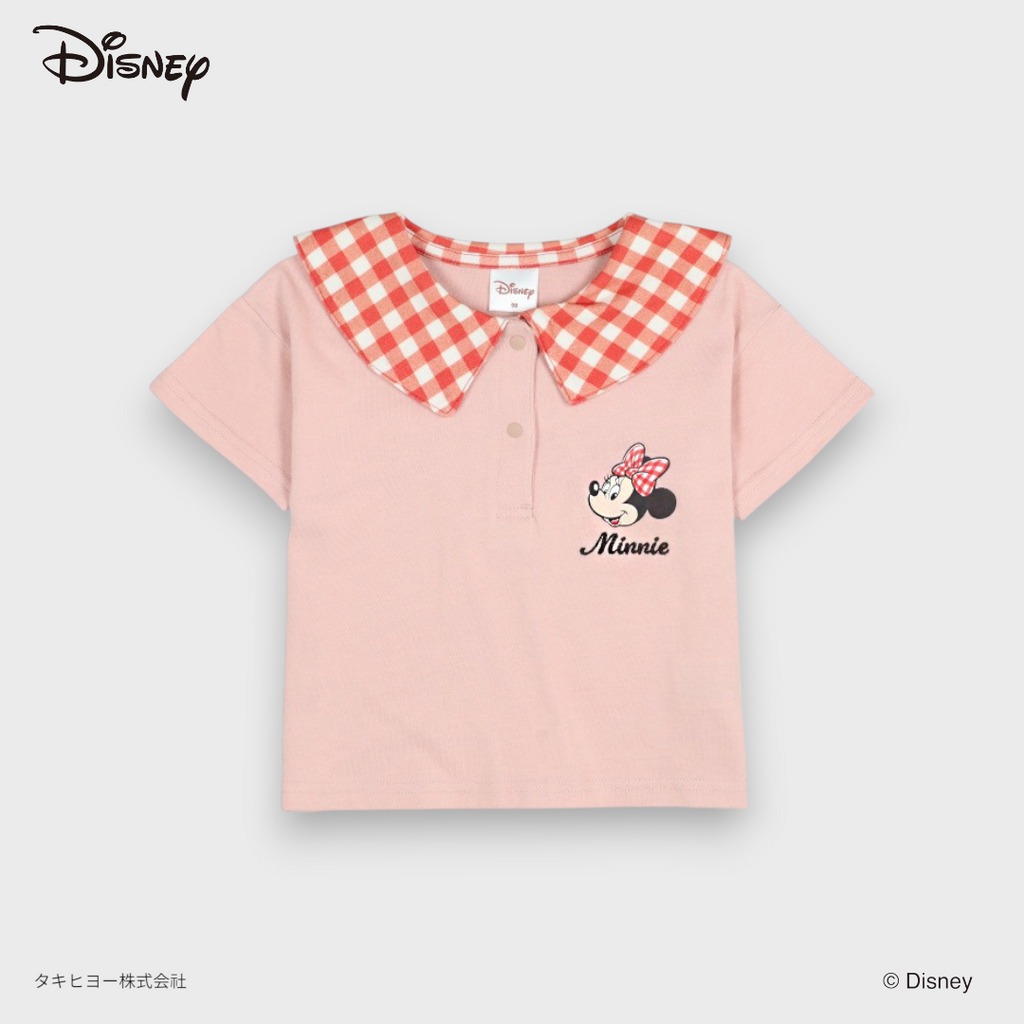 KIDS DISNEY -  MINNIE SHORT SLEEVE BABY T-SHIRT PEACH (80～95cm)