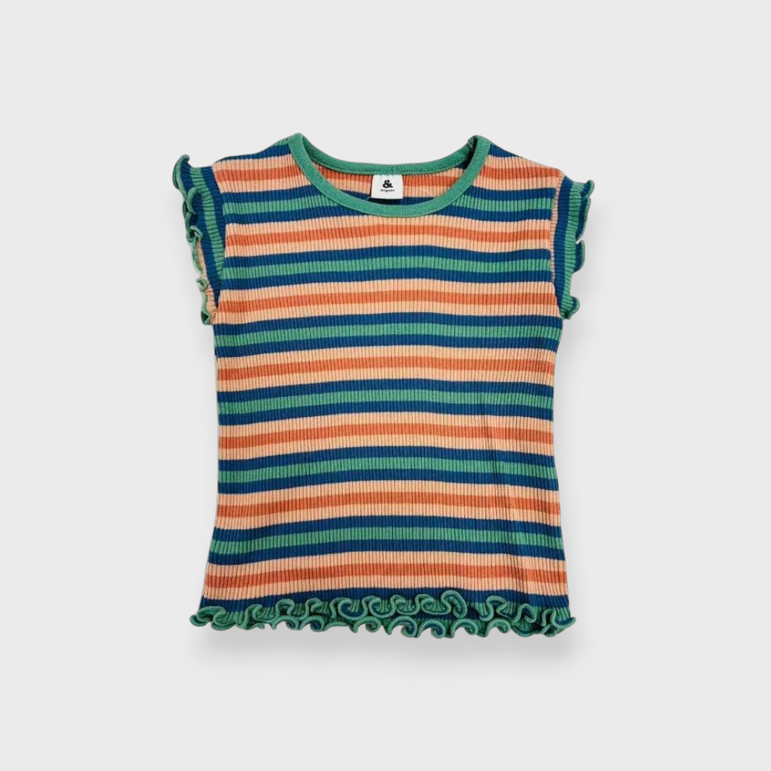 BABY STRIPED T-SHIRT & CAMISOLE SET (90CM)