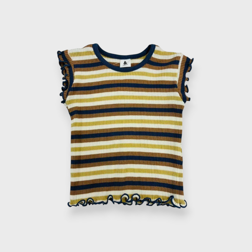BABY STRIPED T-SHIRT & CAMISOLE SET (90CM)