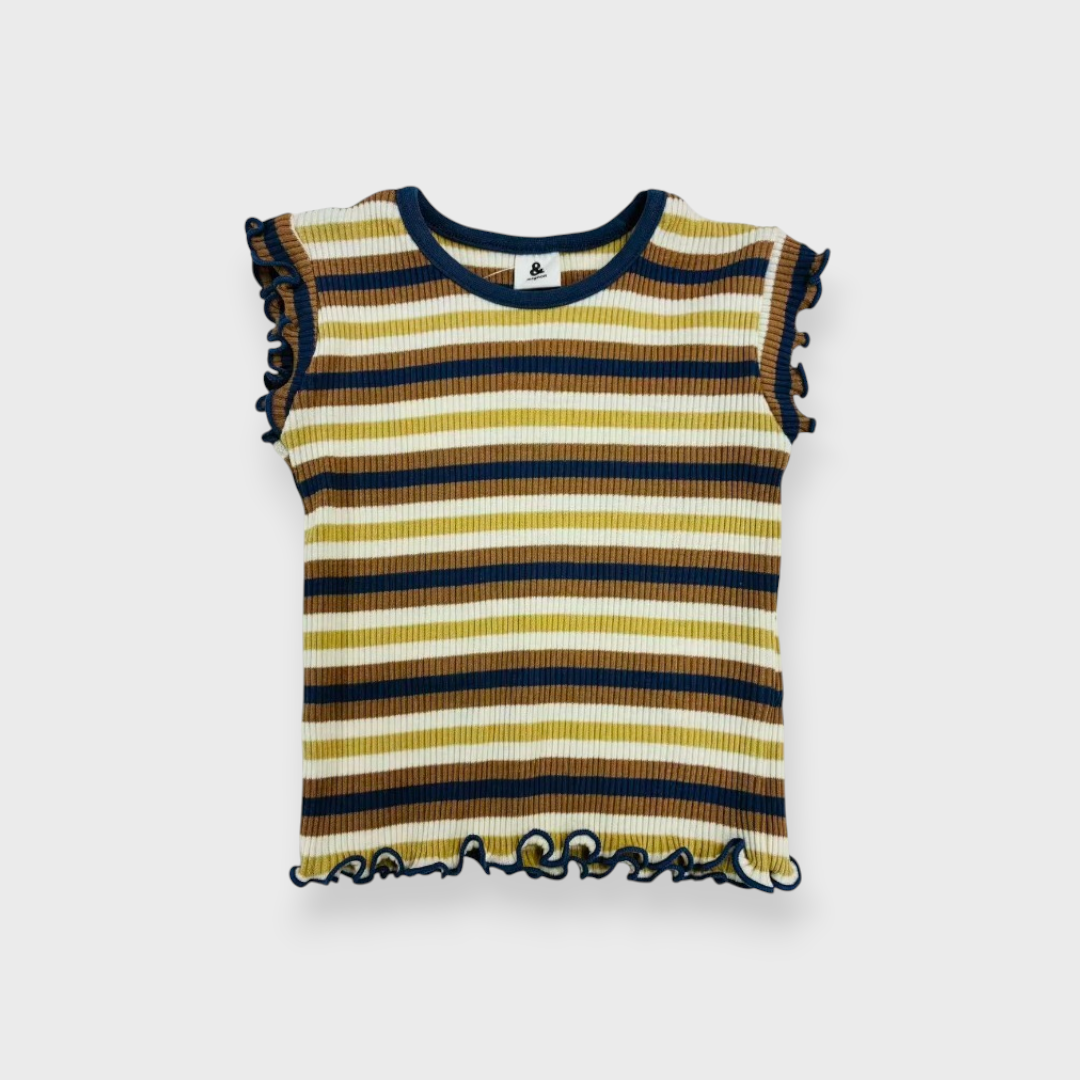 BABY STRIPED T-SHIRT & CAMISOLE SET (90CM)