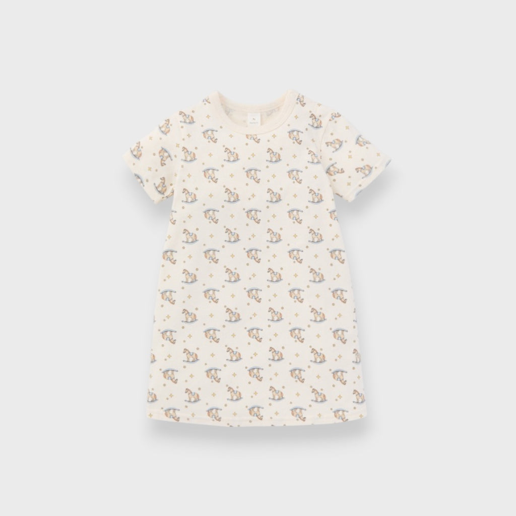 ORGANIC ANIMAL PRINT BABY DRESS (80・90CM）
