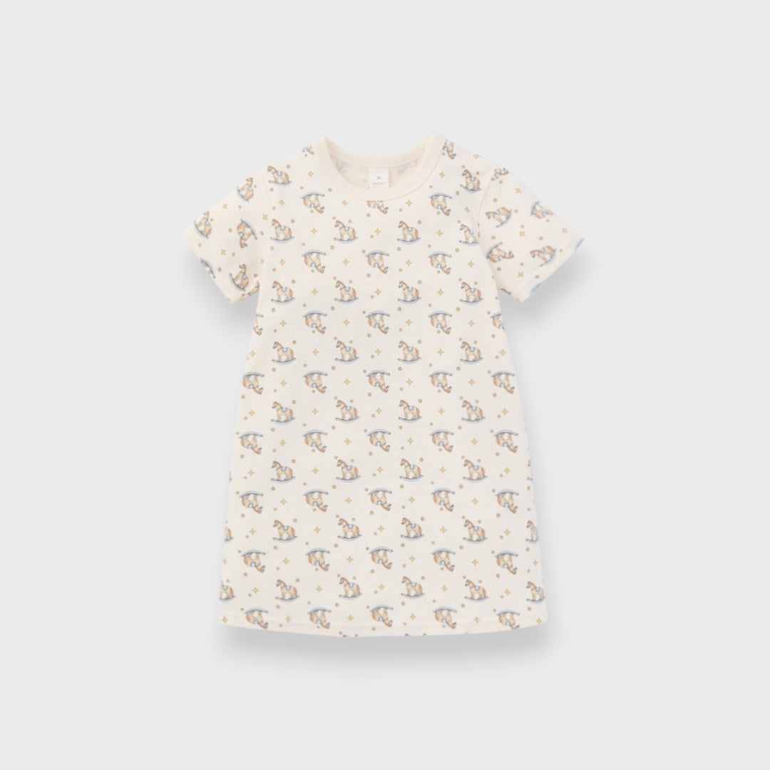 ORGANIC ANIMAL PRINT BABY DRESS (80・90CM）