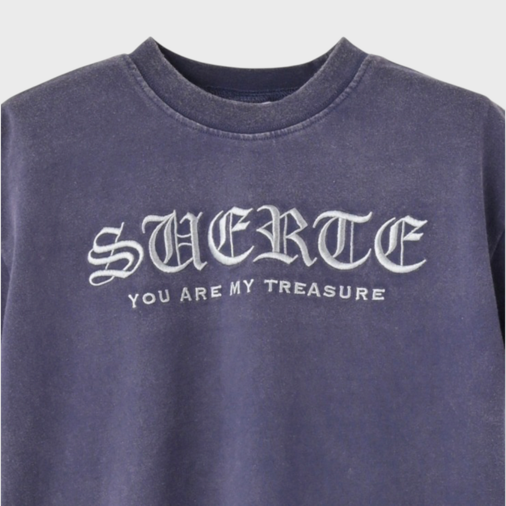 KIDS WASHED-LOOK SHORT-SLEEVE T-SHIRT WITH GOTHIC LOGO EMBROIDERY (100–120 CM)
