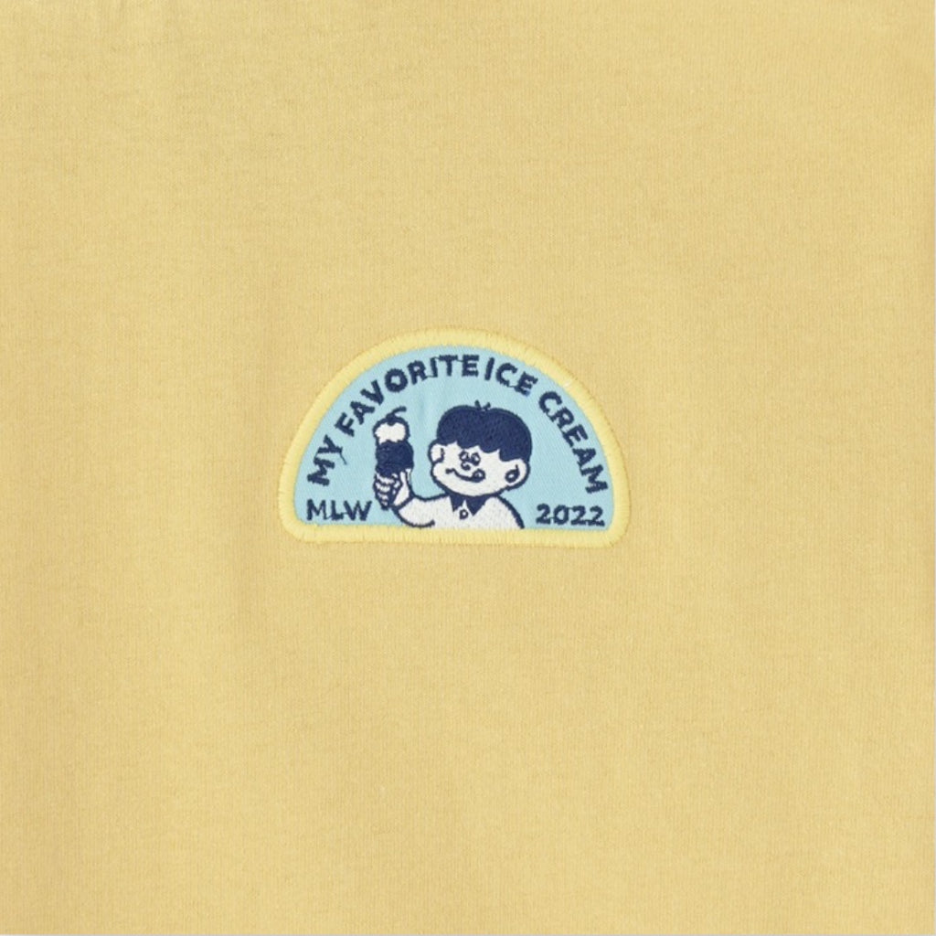 CHEST PATCH CONTRAST-COLLAR T-SHIRT (100～120CM）
