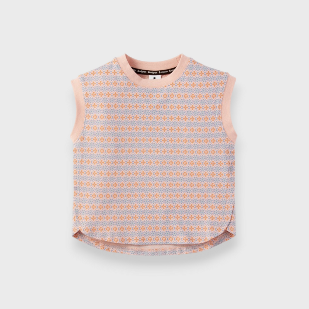 KIDS RETRO FLORAL PATTERN T-SHIRT (100–120CM)