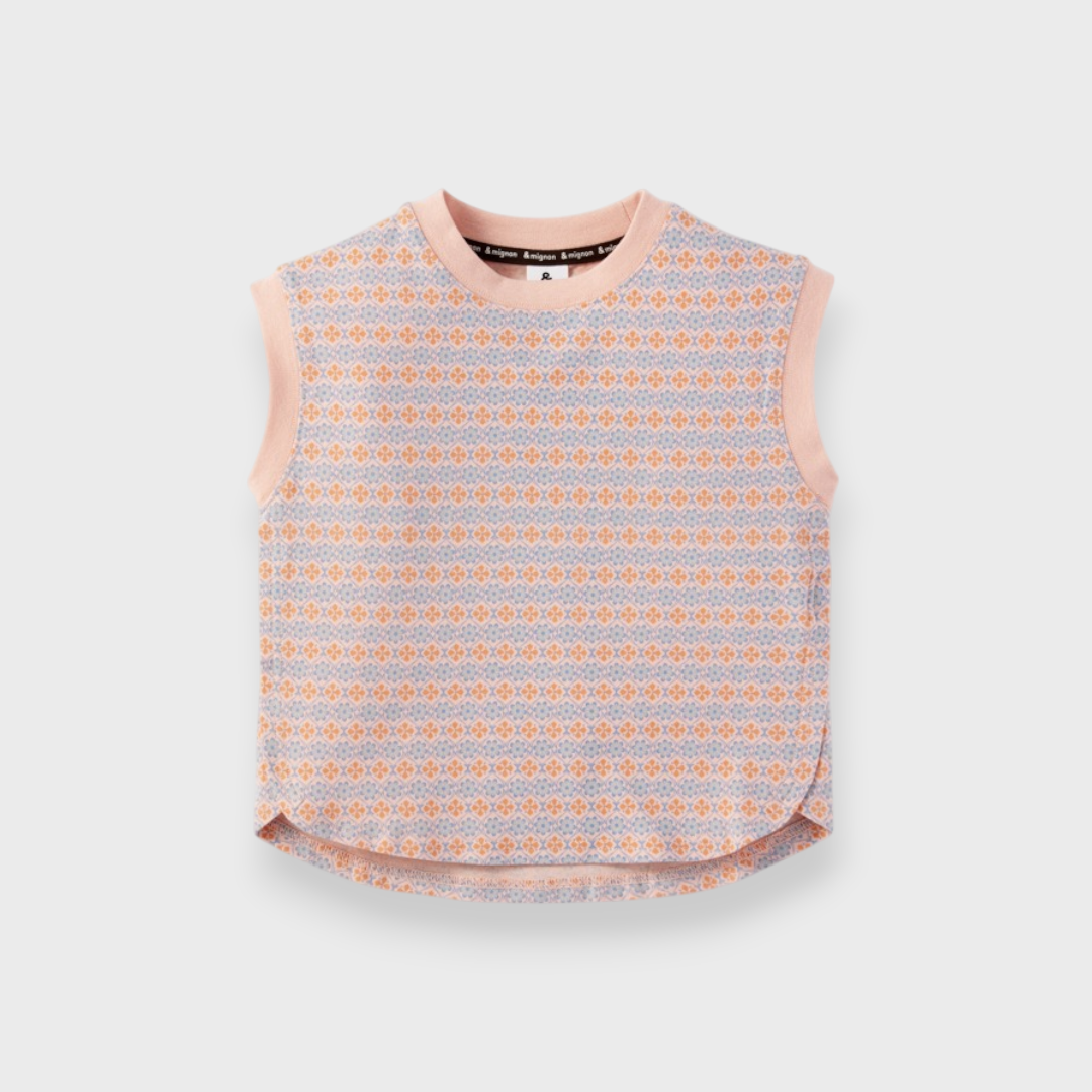 KIDS RETRO FLORAL PATTERN T-SHIRT (100–120CM)