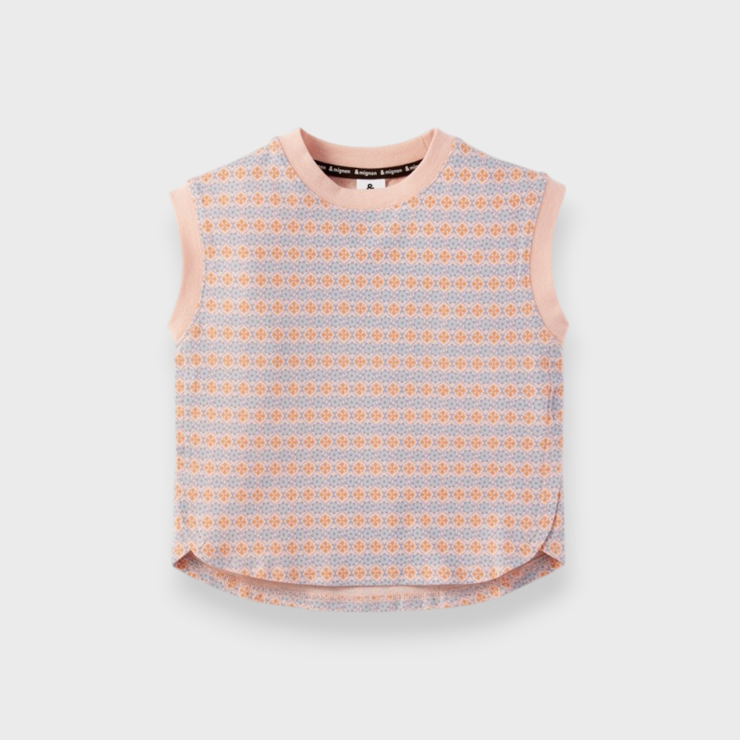 KIDS RETRO FLORAL PATTERN T-SHIRT (100–120CM)