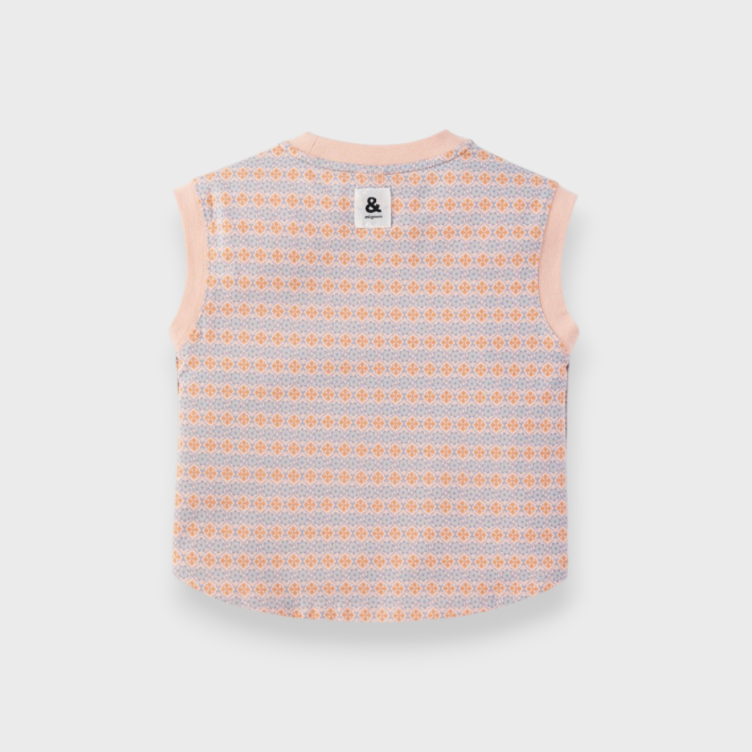 KIDS RETRO FLORAL PATTERN T-SHIRT (100–120CM)