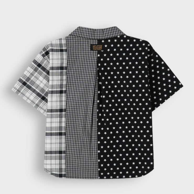 PATCHWORK CHECK SHIRT (100-120CM)