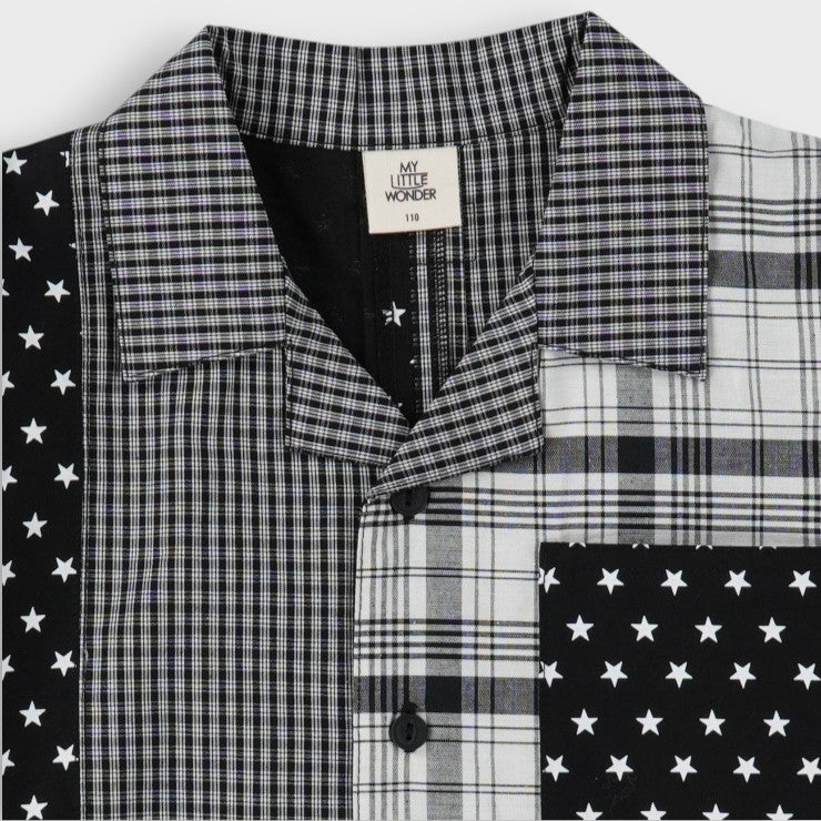 PATCHWORK CHECK SHIRT (100-120CM)