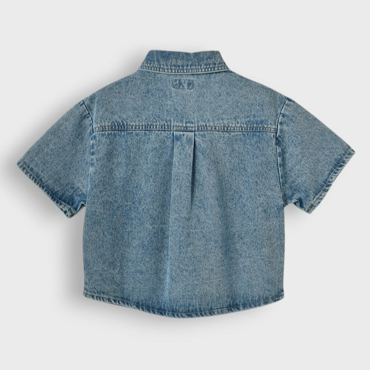 DENIM SHIRT WITH LOGO TICKET (100-120CM)