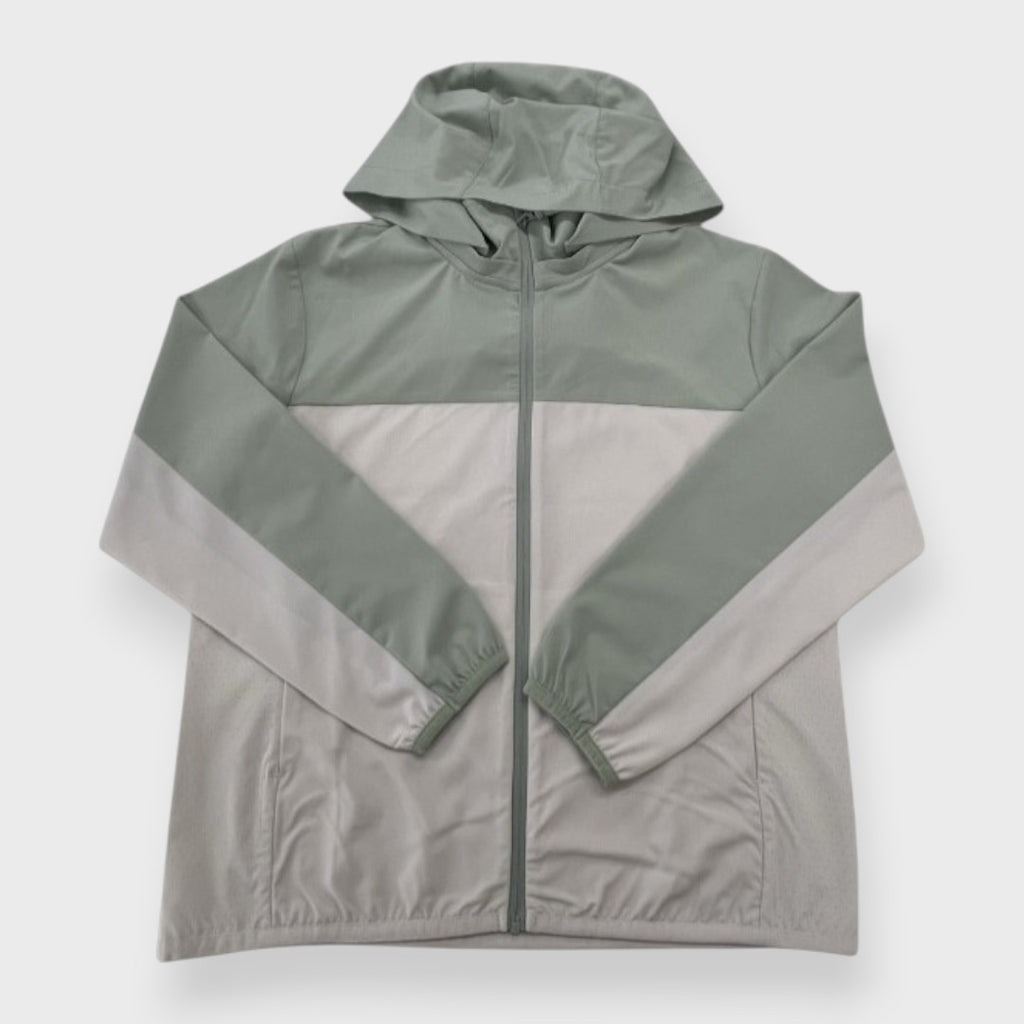 GEOMETRIC COLORBLOCK KIDS ZIP PARKA (110–120cm)