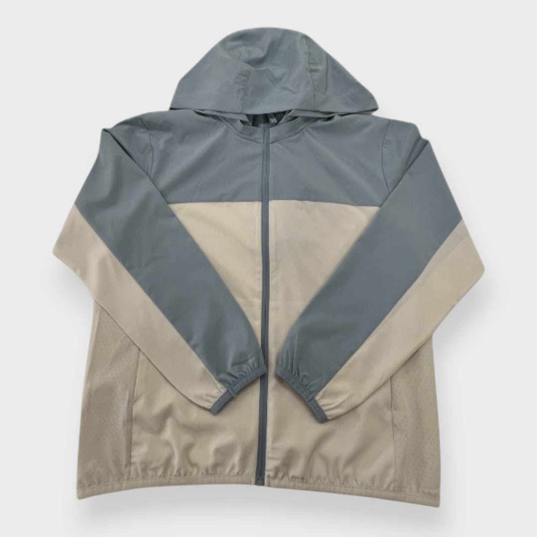 GEOMETRIC COLORBLOCK KIDS ZIP PARKA (110–120cm)